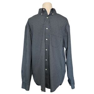 Gold Label Roundtree & Yorke Non-Iron Plaid Button Down Shirt Size L